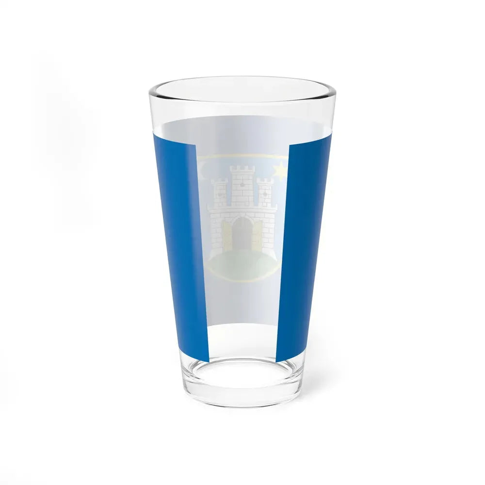 Flag of the City of Zagreb Croatia - Pint Glass 16oz - Go Mug Yourself