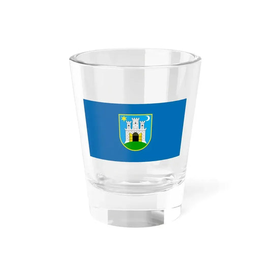 Flag of the City of Zagreb Croatia - Shot Glass 1.5oz 1.5oz - Go Mug Yourself
