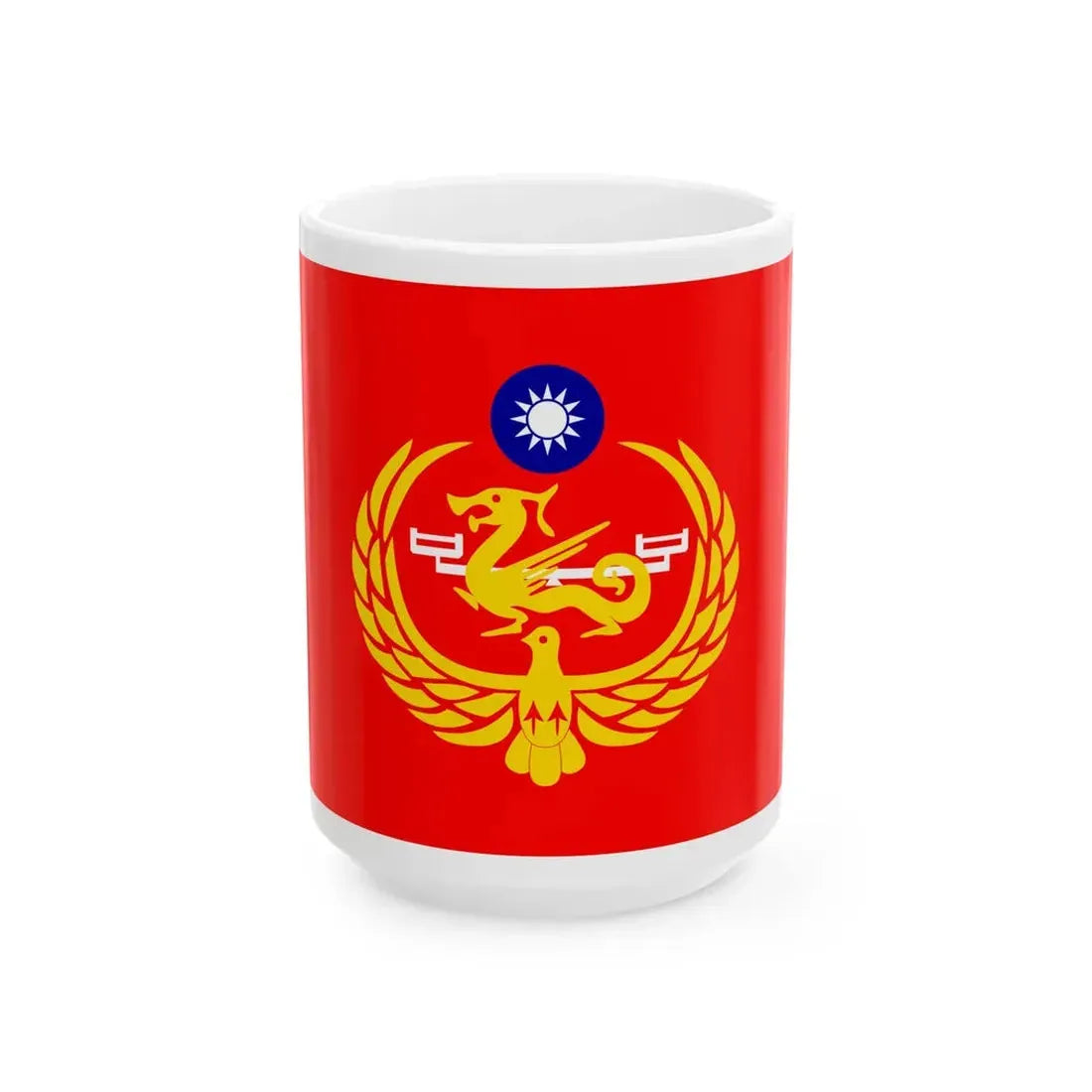 Flag of the Coast Guard Administration of the Republic of China (China) White Coffee Mug 15oz - Go Mug Yourself