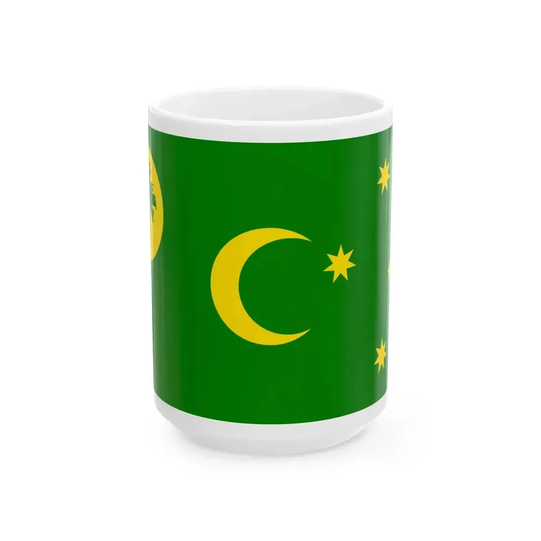 Flag of the Cocos Keeling Islands (Australia) White Coffee Mug 15oz - Go Mug Yourself