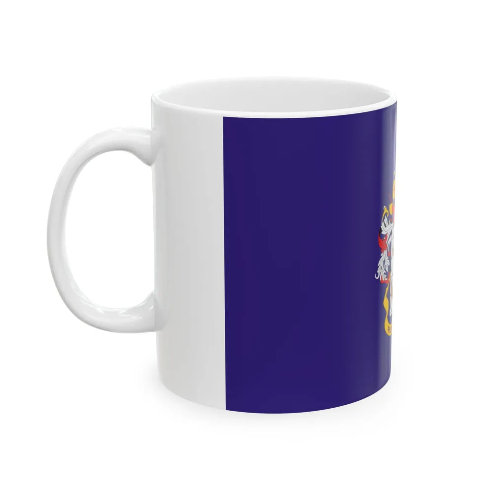 Flag of the Colombian Navy (Colombia) White Coffee Mug - Go Mug Yourself