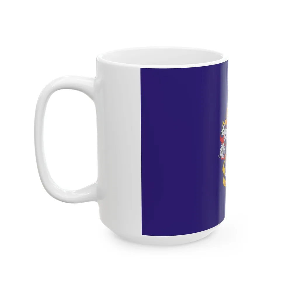 Flag of the Colombian Navy (Colombia) White Coffee Mug - Go Mug Yourself