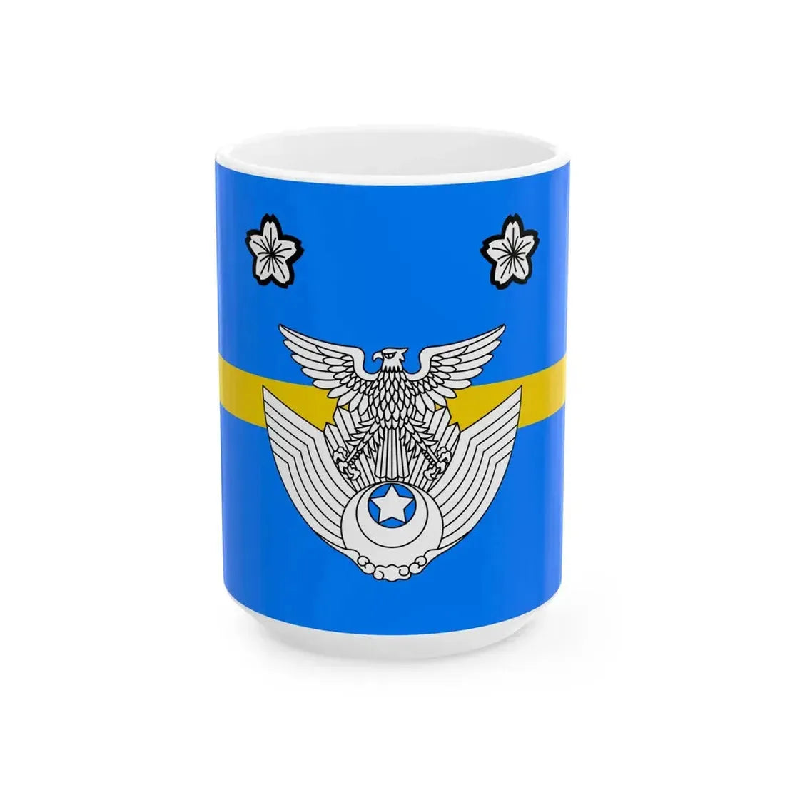 Flag of the Colonel of the Air Self Defense Force Japan (Japan) White Coffee Mug 15oz - Go Mug Yourself