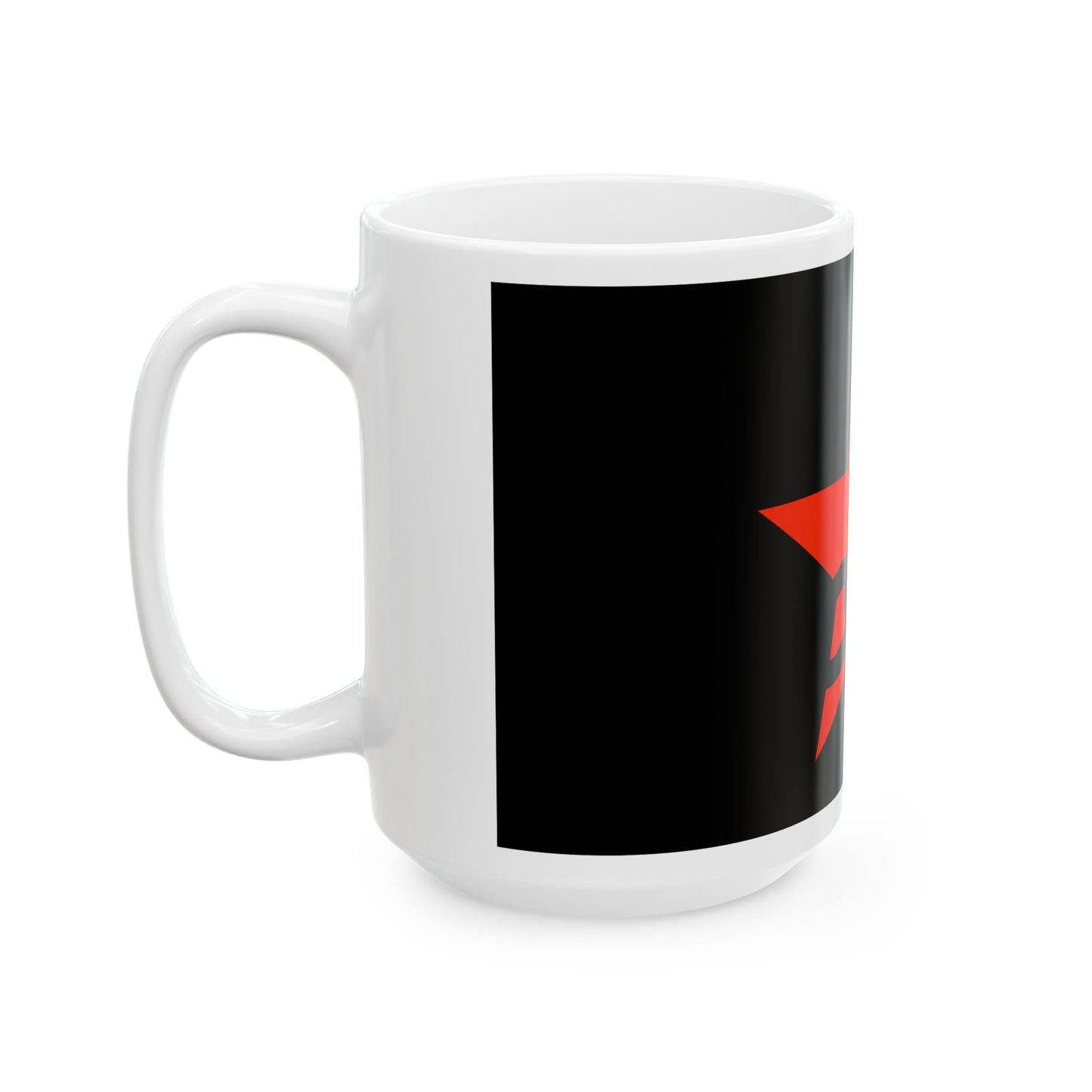 Flag of the Combat Organization of Anarcho-Communists (Belarus) White Coffee Mug-Go Mug Yourself