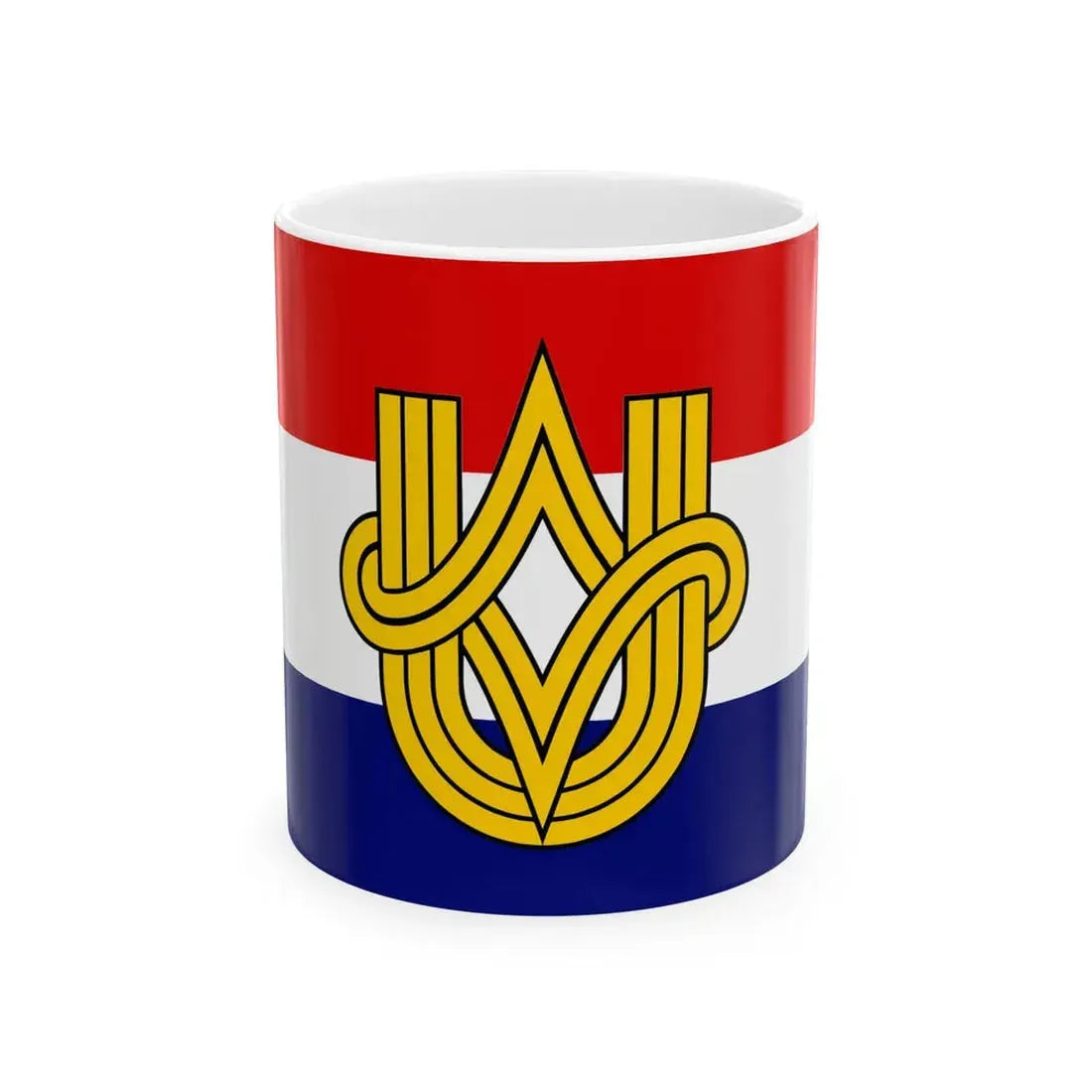 Flag of the Command of the Ustasha Youth (Croatia) White Coffee Mug 11oz - Go Mug Yourself