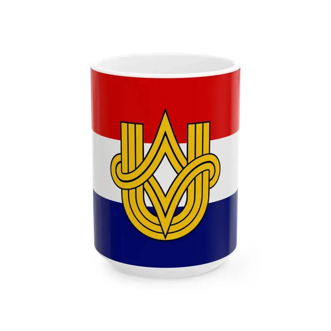 Flag of the Command of the Ustasha Youth (Croatia) White Coffee Mug 15oz - Go Mug Yourself