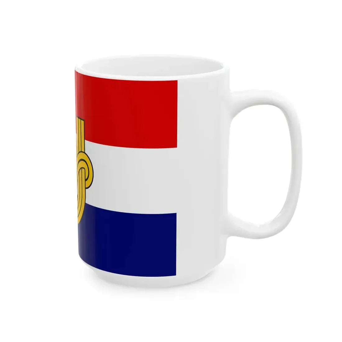 Flag of the Command of the Ustasha Youth (Croatia) White Coffee Mug - Go Mug Yourself