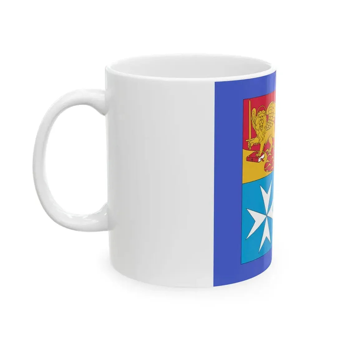 Flag of the commander in chief of the naval forces of Italy (Italy) White Coffee Mug - Go Mug Yourself