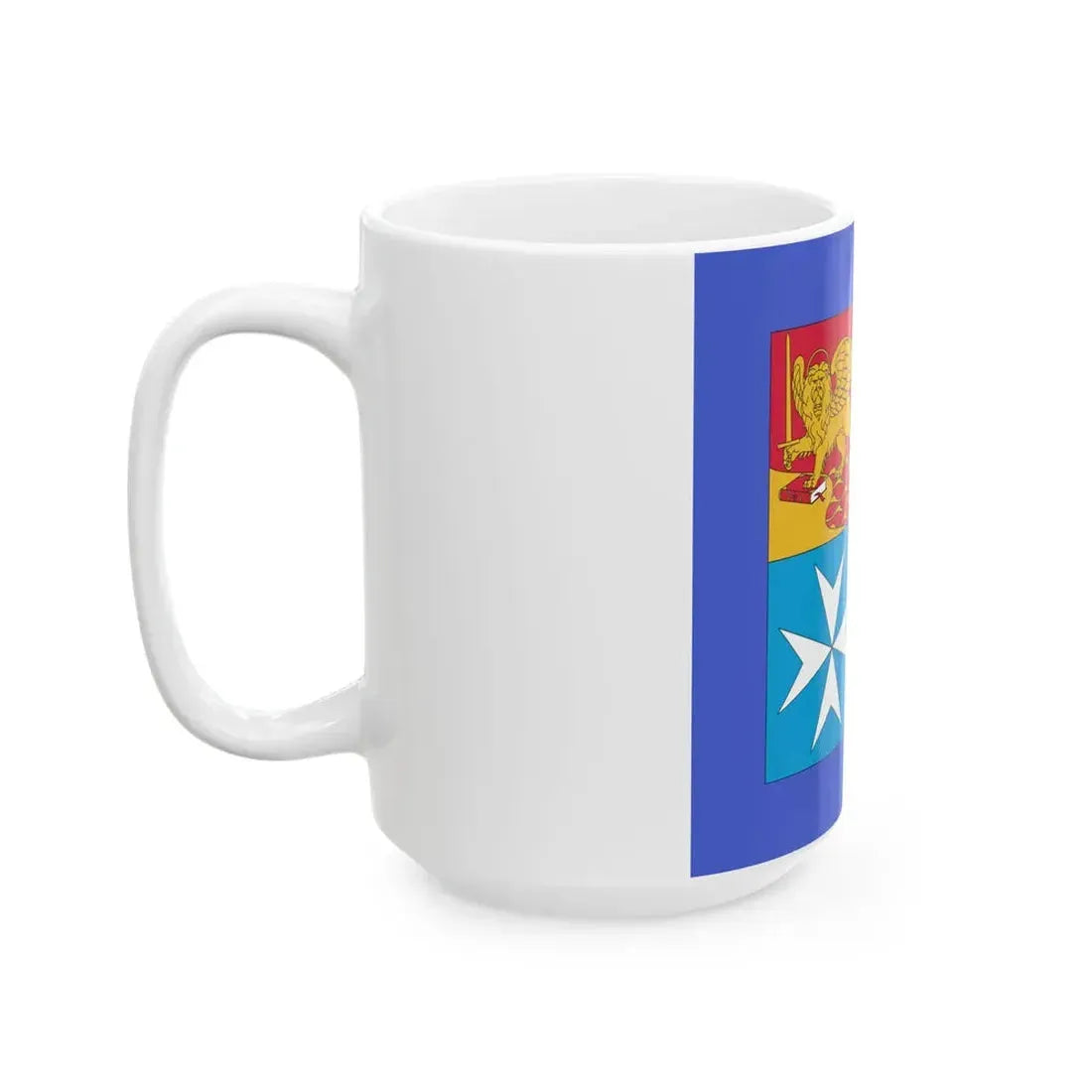 Flag of the commander in chief of the naval forces of Italy (Italy) White Coffee Mug - Go Mug Yourself