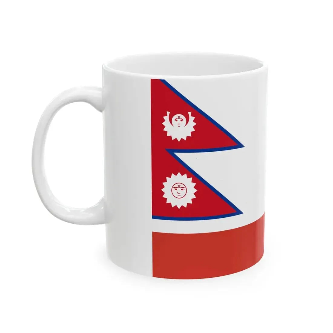 Flag of the Commander-in-Chief of the Nepal Army circa 1969 (Nepal) White Coffee Mug - Go Mug Yourself