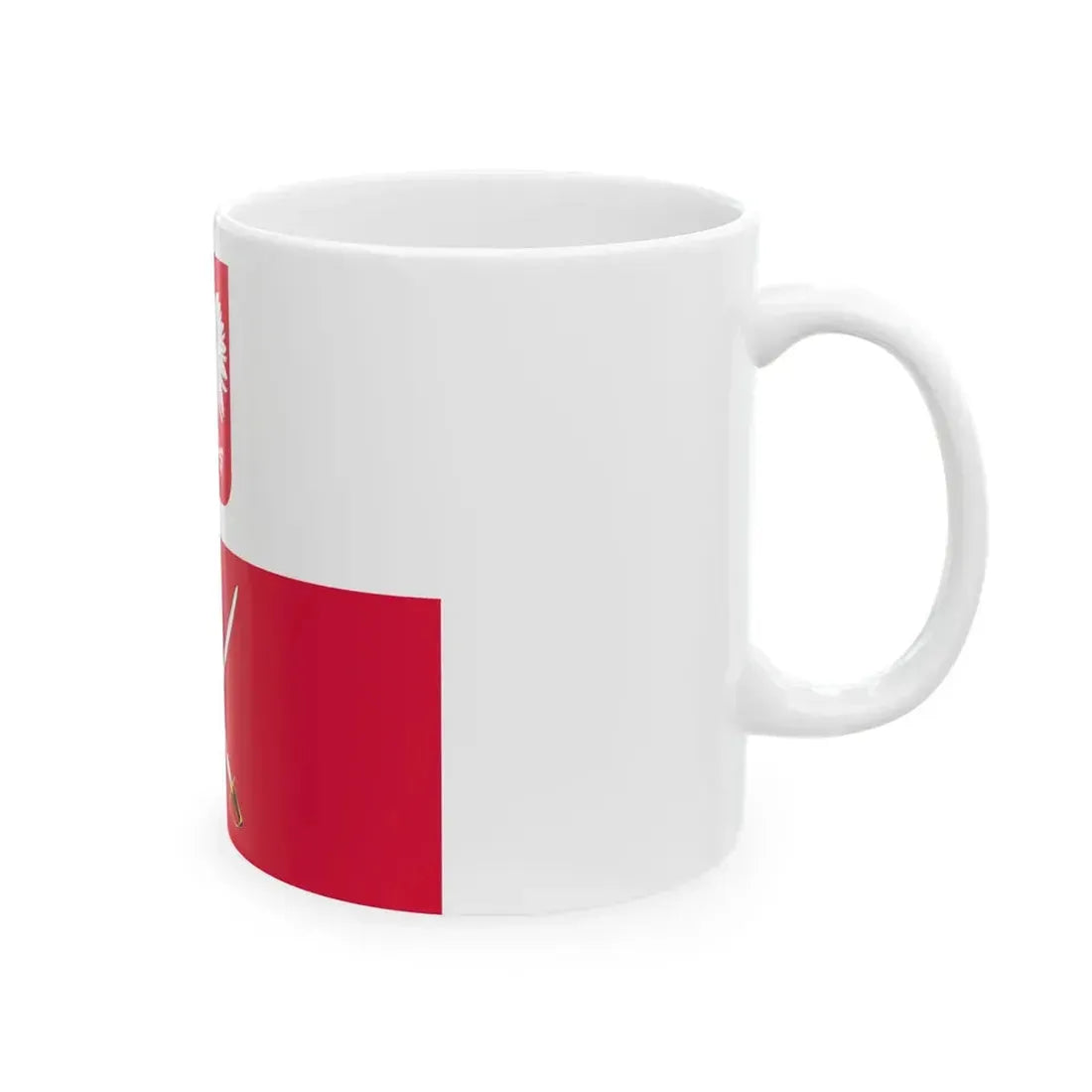 Flag of the Commander-in-Chief of the Polish Land Forces (Poland) White Coffee Mug - Go Mug Yourself
