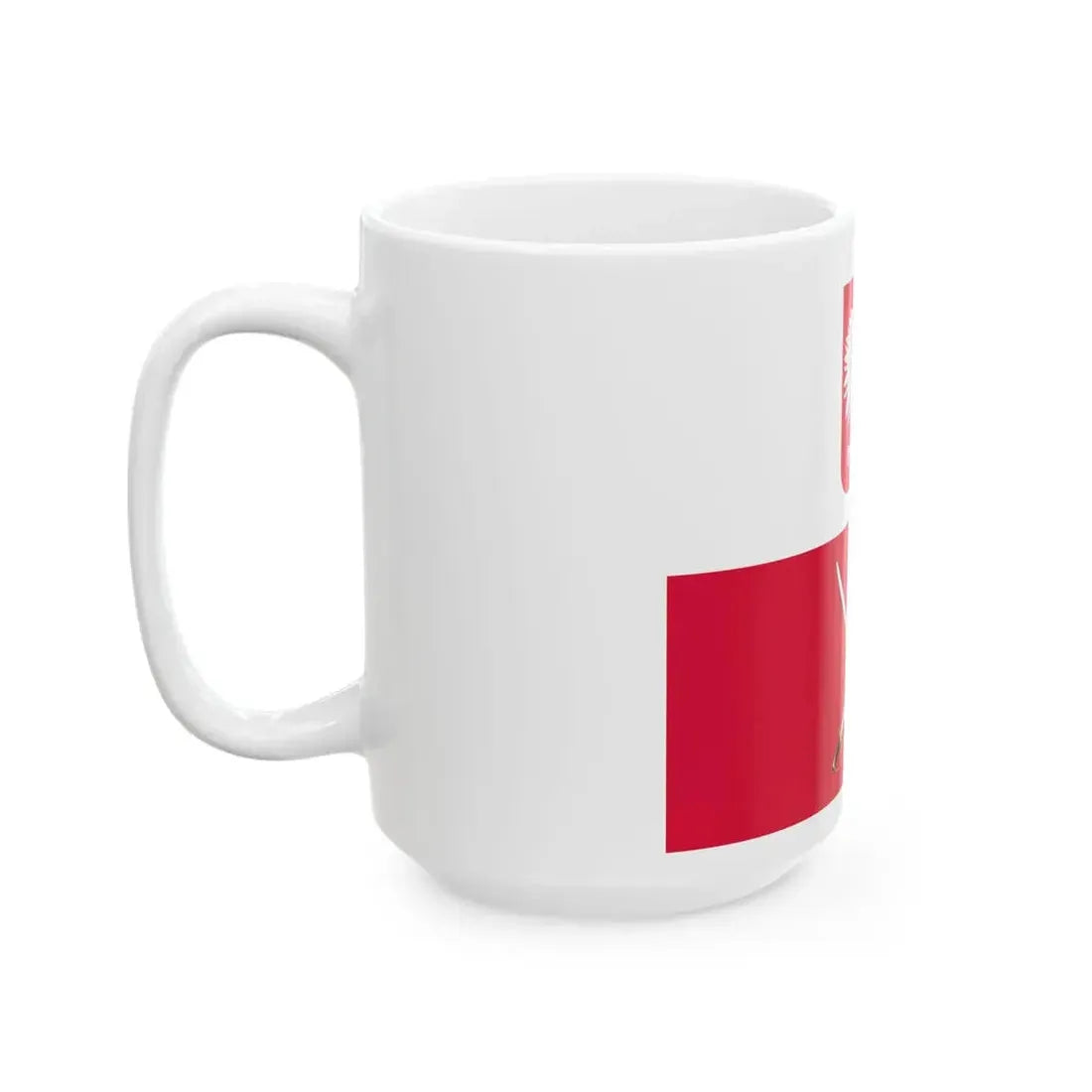 Flag of the Commander-in-Chief of the Polish Land Forces (Poland) White Coffee Mug - Go Mug Yourself