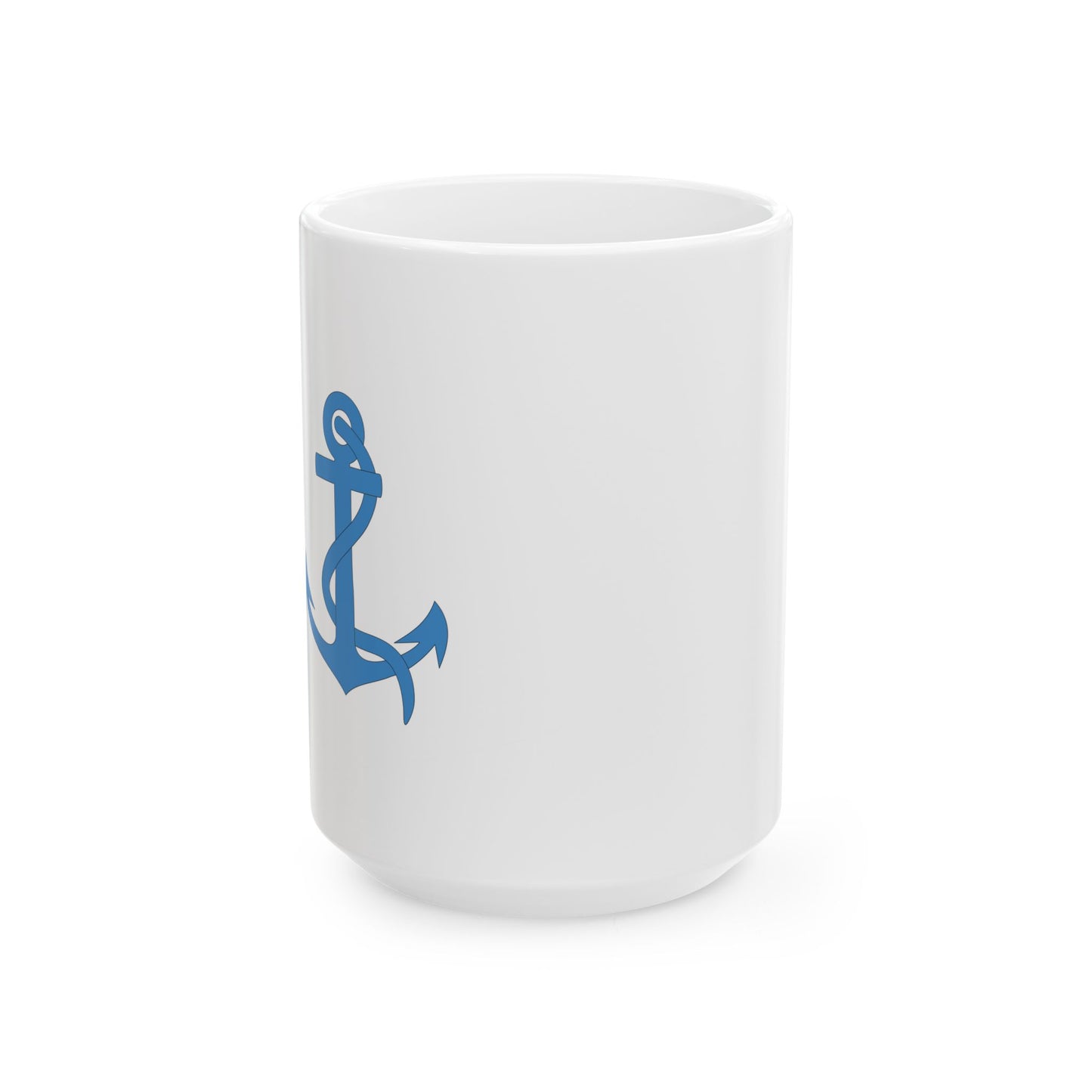 Flag of the Commander of a Maritime Region Algeria (Algeria) White Coffee Mug-15oz-Go Mug Yourself