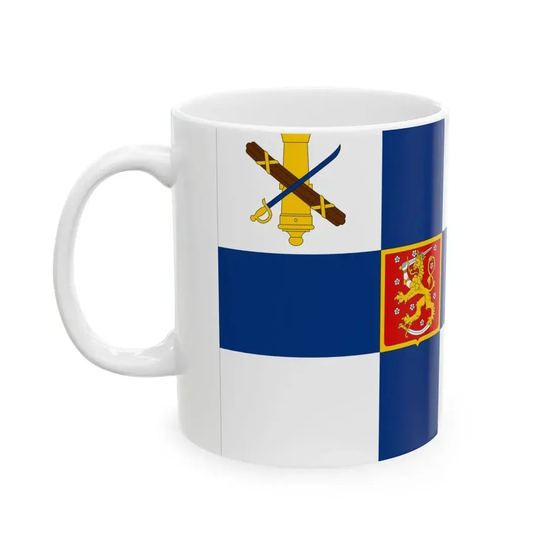 Flag of the commander of the Finnish Defence Forces 1920-1971 (Finland) White Coffee Mug - Go Mug Yourself