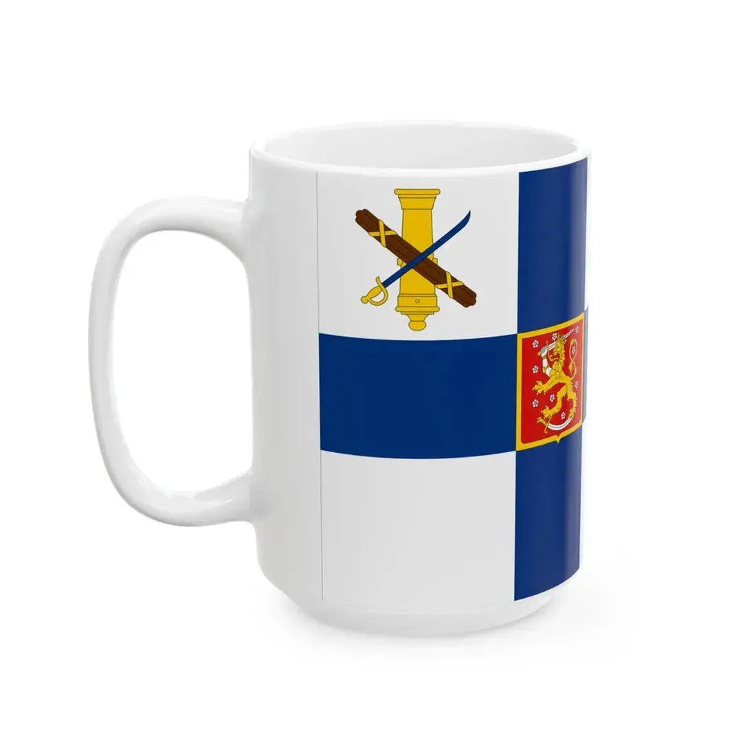 Flag of the commander of the Finnish Defence Forces 1920-1971 (Finland) White Coffee Mug - Go Mug Yourself