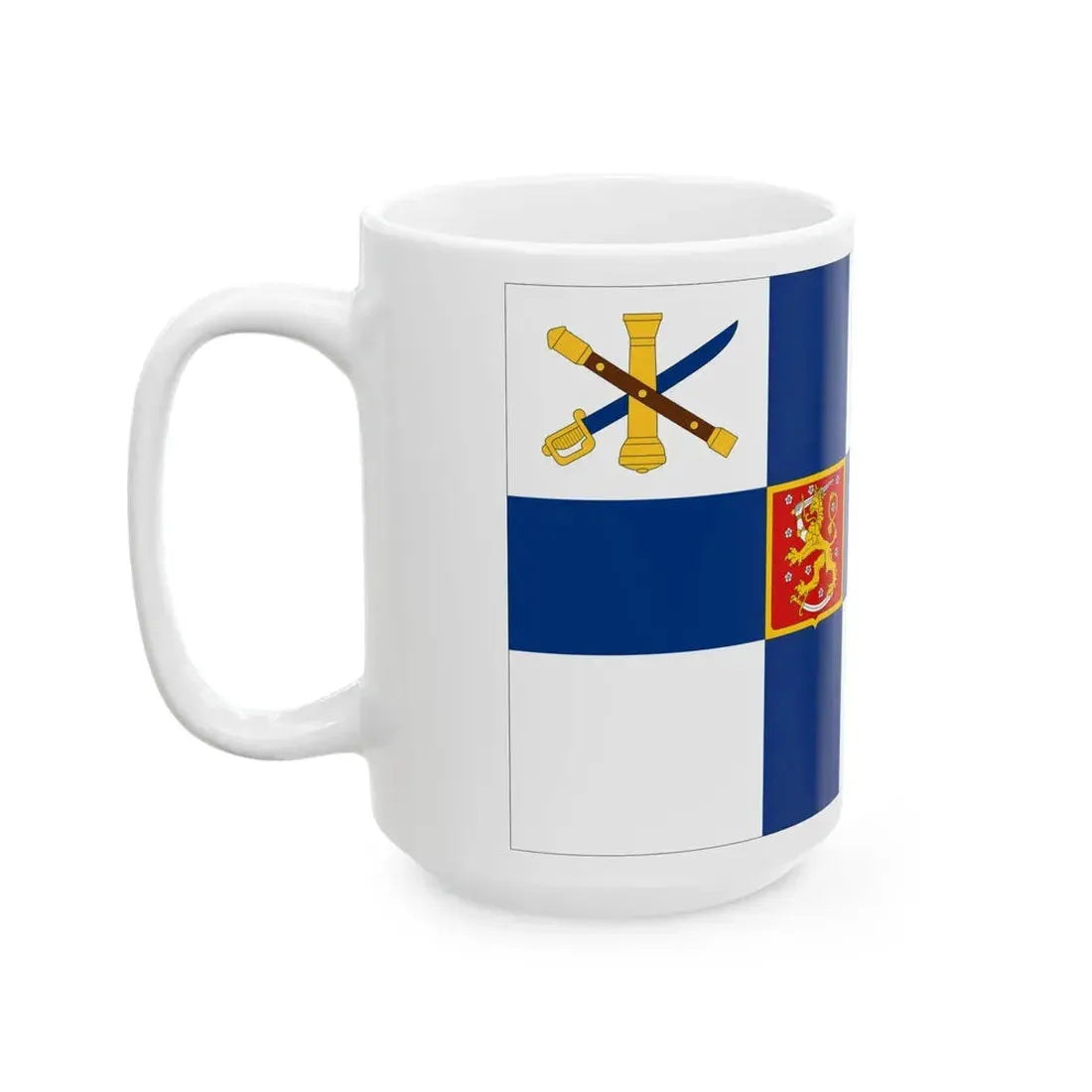 Flag of the commander of the Finnish Defence Forces 1971-1978 (Finland) White Coffee Mug - Go Mug Yourself