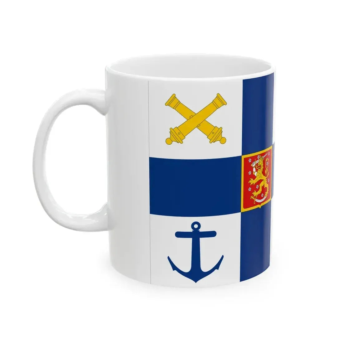 Flag of the Commander of the Finnish Navy 1920-1971 (Finland) White Coffee Mug - Go Mug Yourself