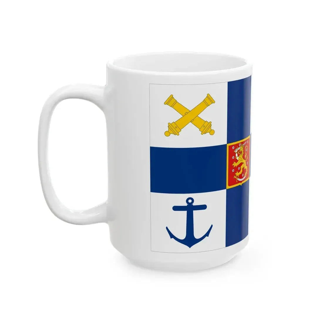 Flag of the Commander of the Finnish Navy 1920-1971 (Finland) White Coffee Mug - Go Mug Yourself
