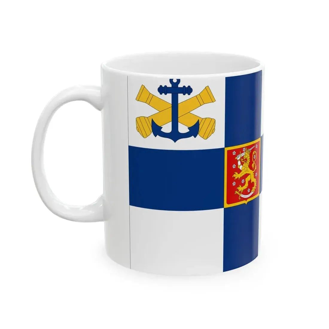 Flag of the Commander of the Finnish Navy 1971-1978 (Finland) White Coffee Mug - Go Mug Yourself