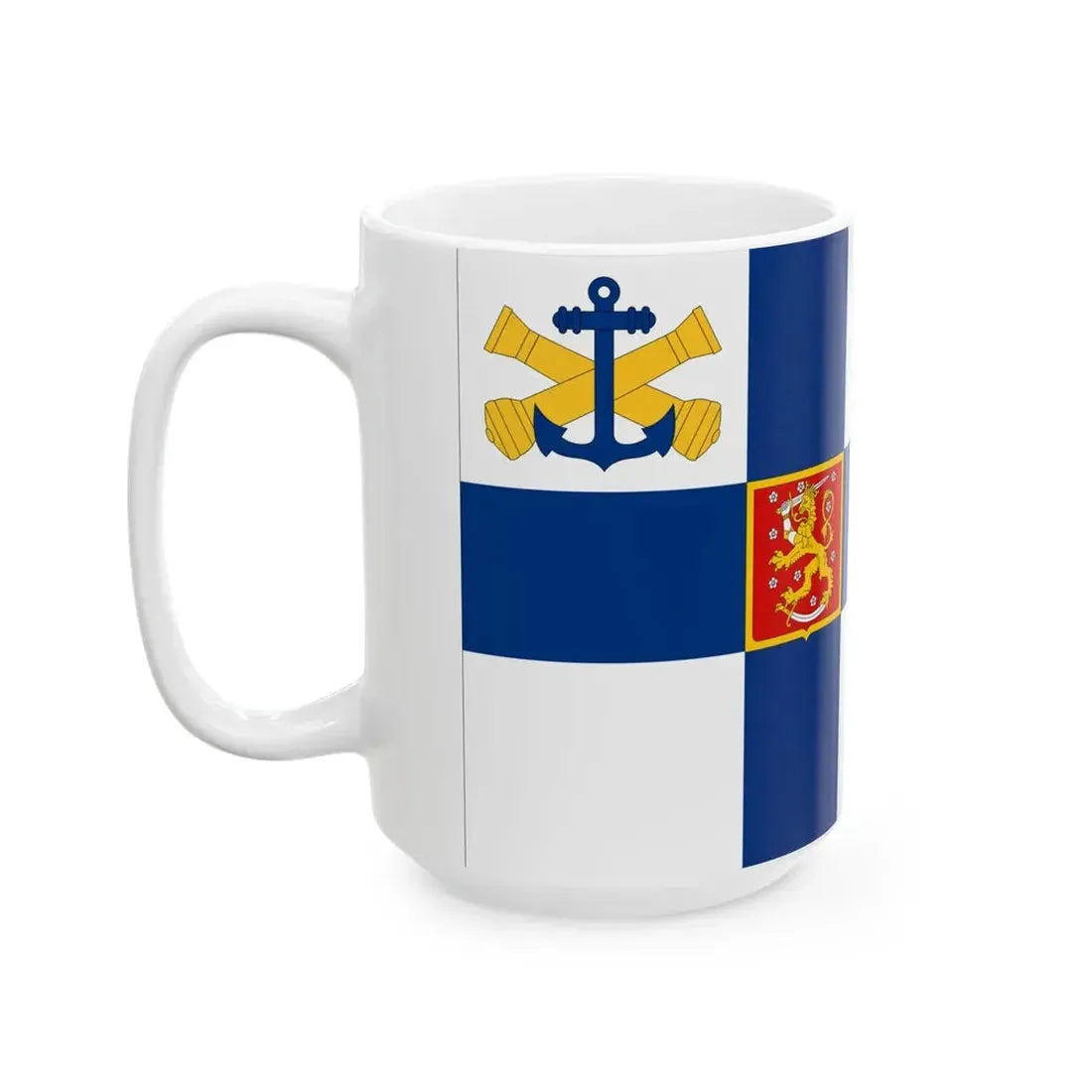 Flag of the Commander of the Finnish Navy 1971-1978 (Finland) White Coffee Mug - Go Mug Yourself