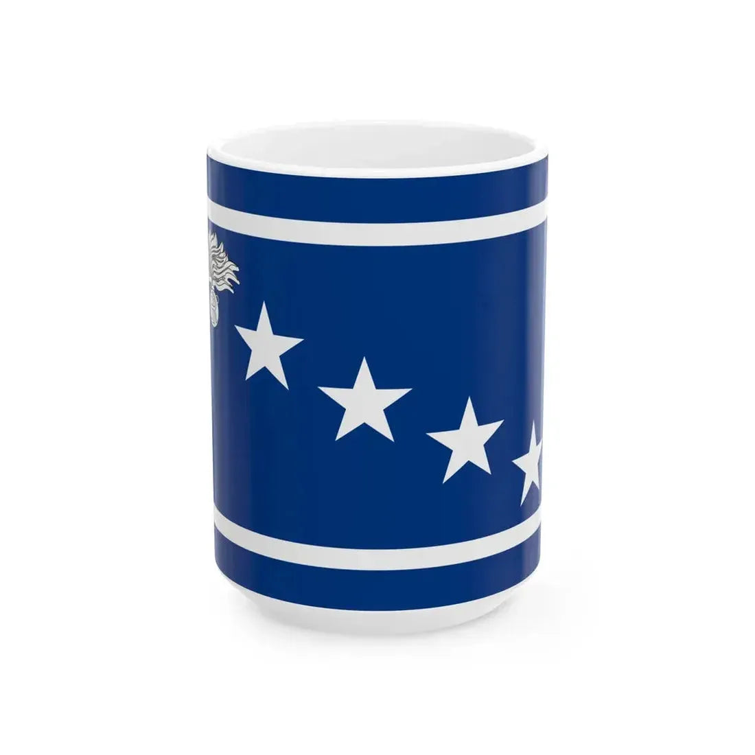 Flag of the commanding general of the Carabinieri (Italy) White Coffee Mug 15oz - Go Mug Yourself