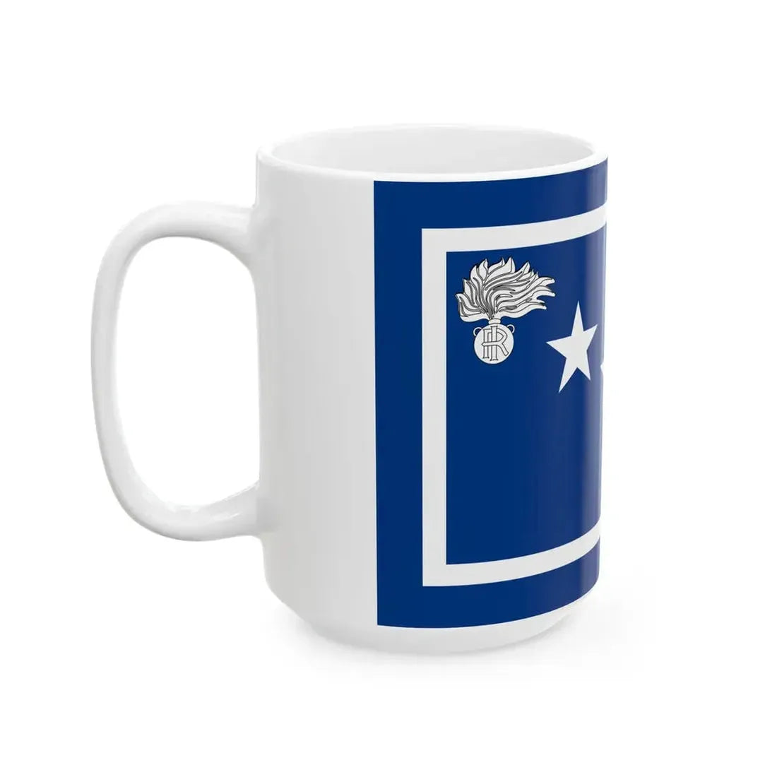 Flag of the commanding general of the Carabinieri (Italy) White Coffee Mug - Go Mug Yourself