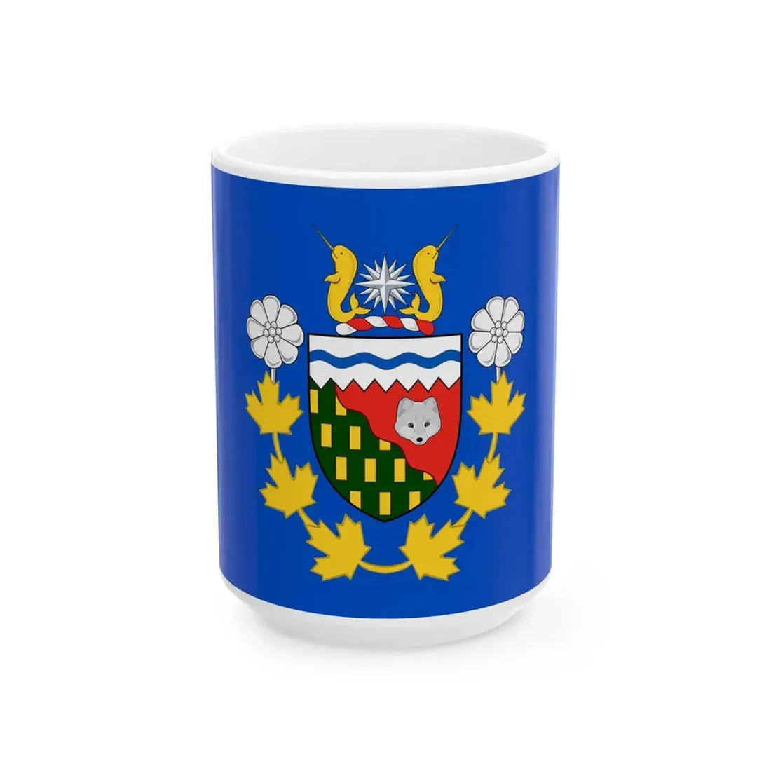 Flag of the Commissioner of the Northwest Territories (Canada) White Coffee Mug 15oz - Go Mug Yourself
