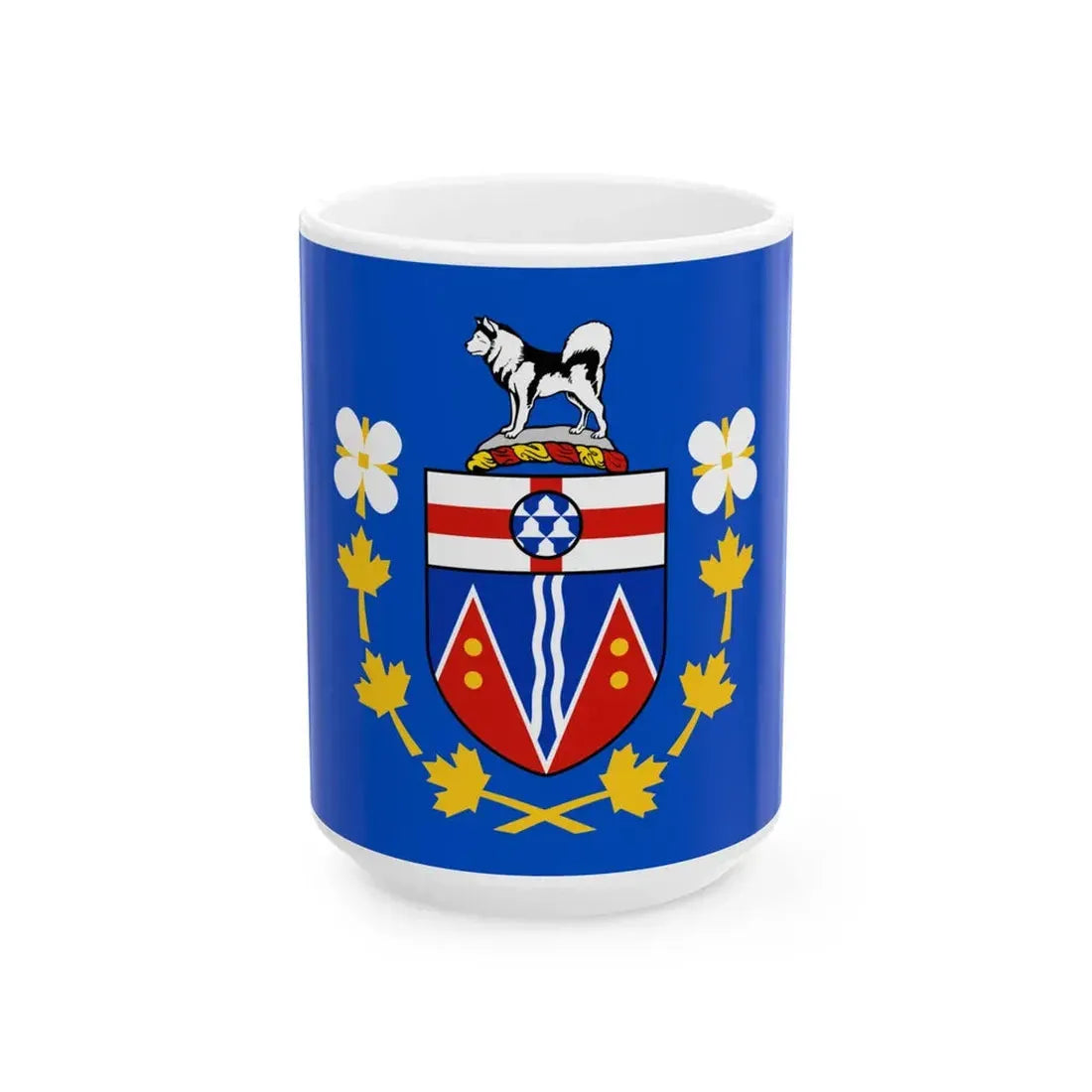 Flag of the Commissioner of Yukon (Canada) White Coffee Mug 15oz - Go Mug Yourself