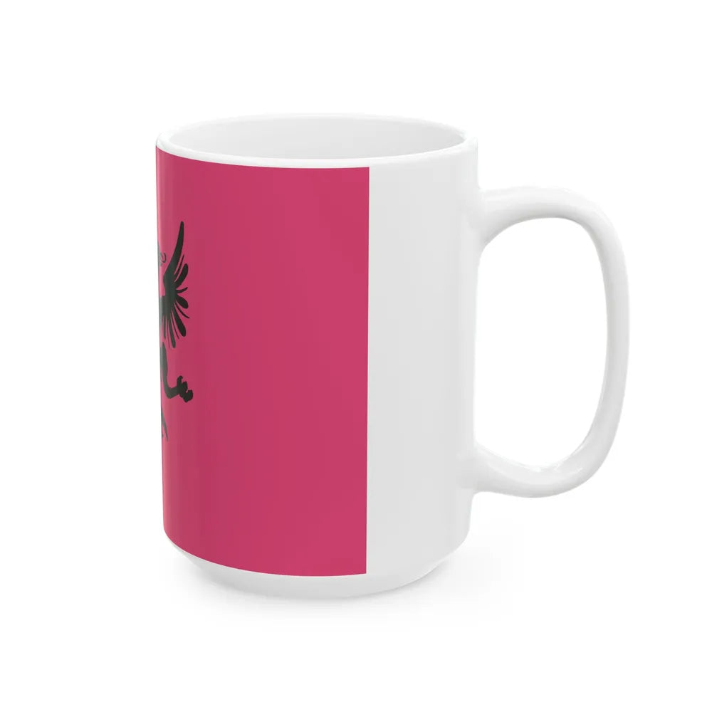 Flag of the Committee for the National Defence of Kosovo 1918 (Albania) White Coffee Mug - Go Mug Yourself