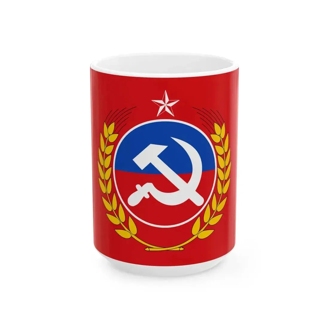 Flag of the Communist Party of Chile (Chile) White Coffee Mug 15oz - Go Mug Yourself