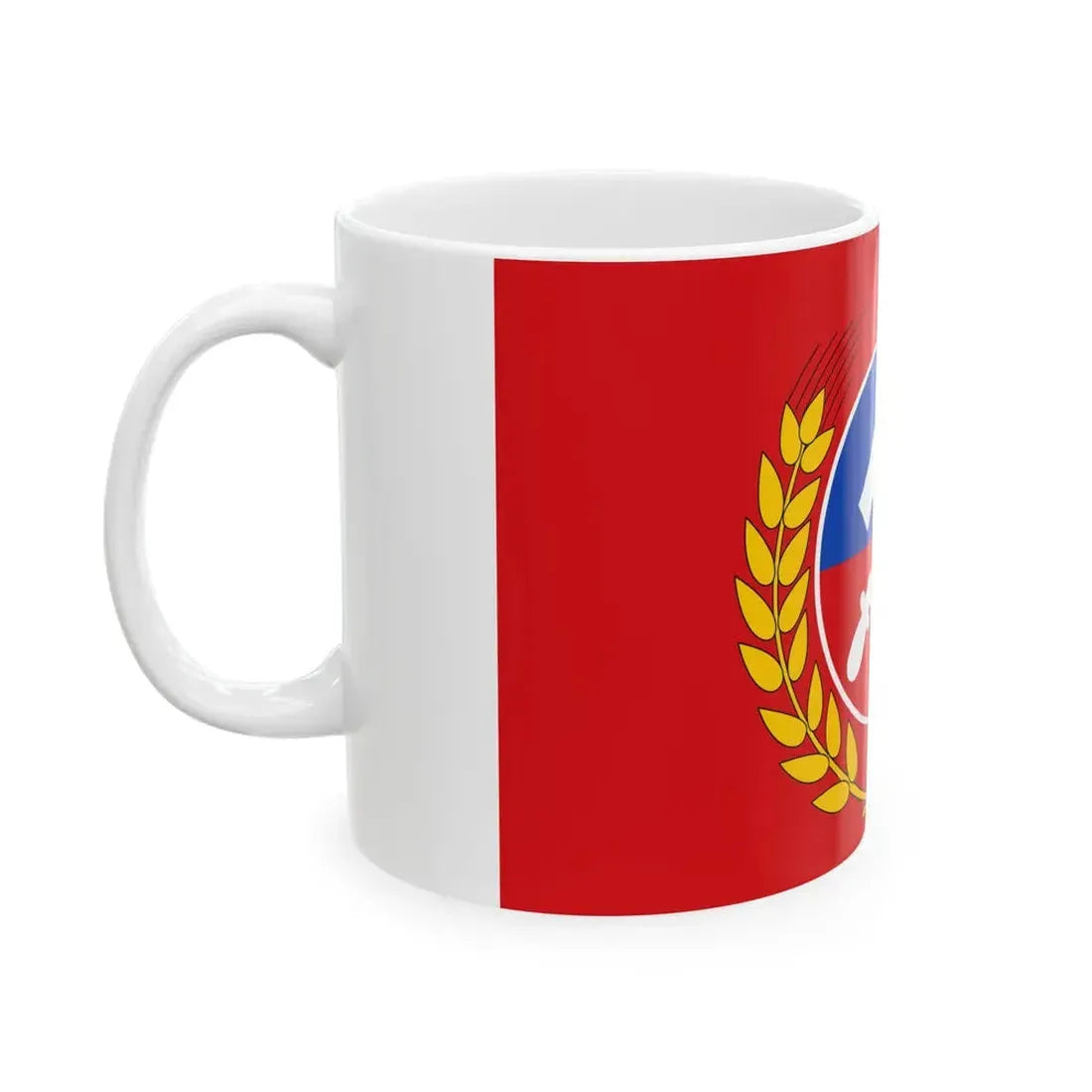 Flag of the Communist Party of Chile (Chile) White Coffee Mug - Go Mug Yourself