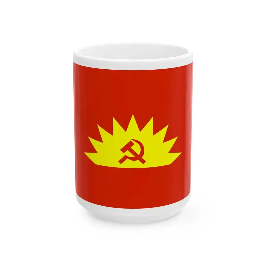 Flag of the Communist Party of Ireland (Ireland) White Coffee Mug 15oz - Go Mug Yourself