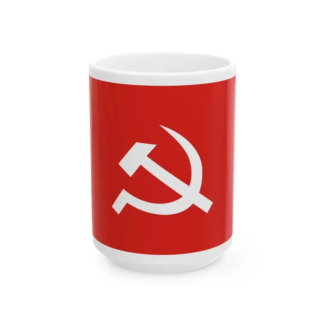 Flag of the Communist Party of Nepal Maoist (Nepal) White Coffee Mug 15oz - Go Mug Yourself