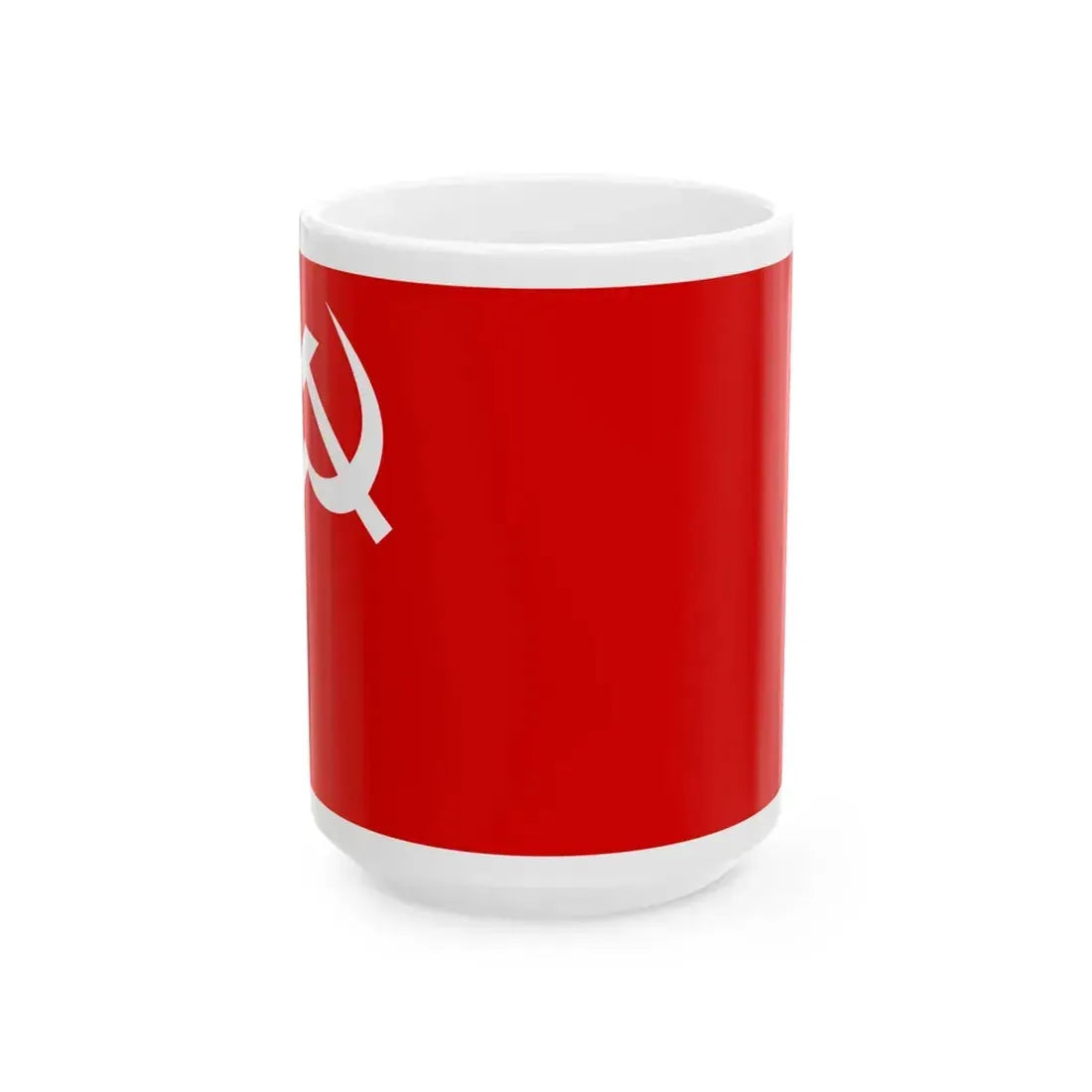 Flag of the Communist Party of Nepal Unified Marxist-Leninist (Nepal) White Coffee Mug 15oz - Go Mug Yourself