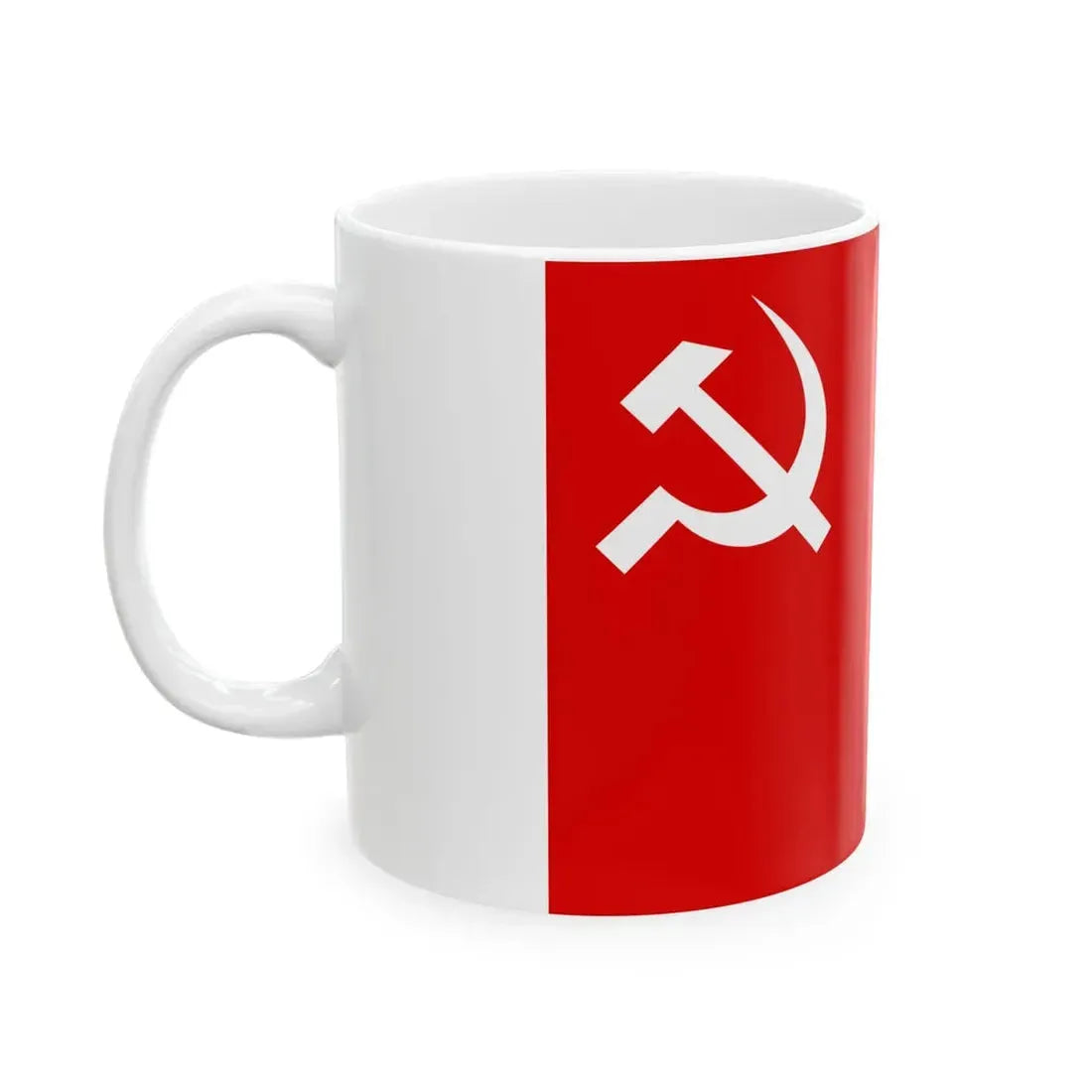 Flag of the Communist Party of Nepal Unified Marxist-Leninist (Nepal) White Coffee Mug - Go Mug Yourself