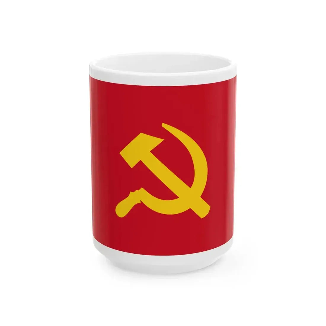 Flag of the Communist Party of the Philippines (Philippines) White Coffee Mug 15oz - Go Mug Yourself