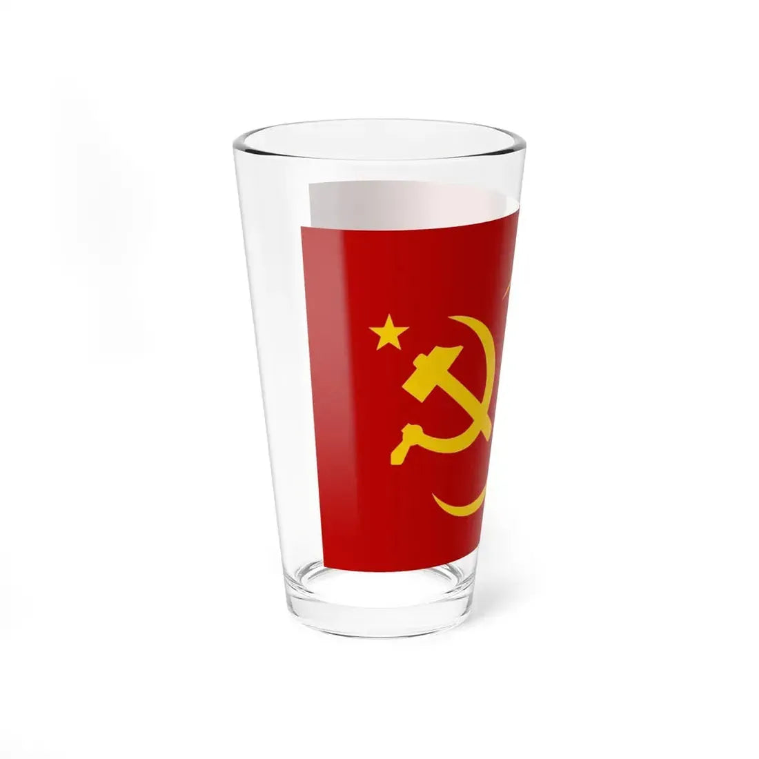 Flag of the Communist Party of Ukraine variant (Ukraine) Pint Glass 16oz - Go Mug Yourself
