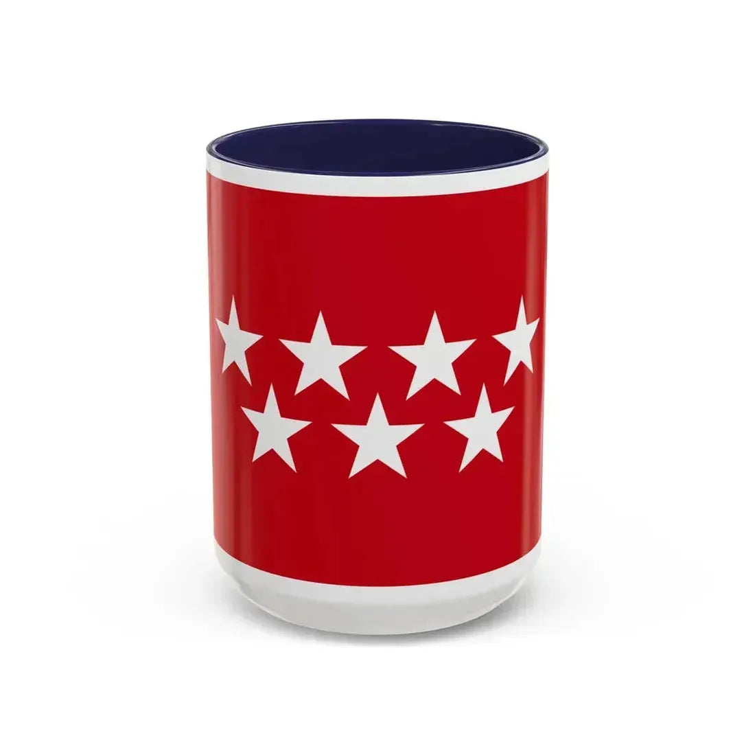 Flag of the Community of Madrid Spain - Accent Coffee Mug 15oz Navy - Go Mug Yourself