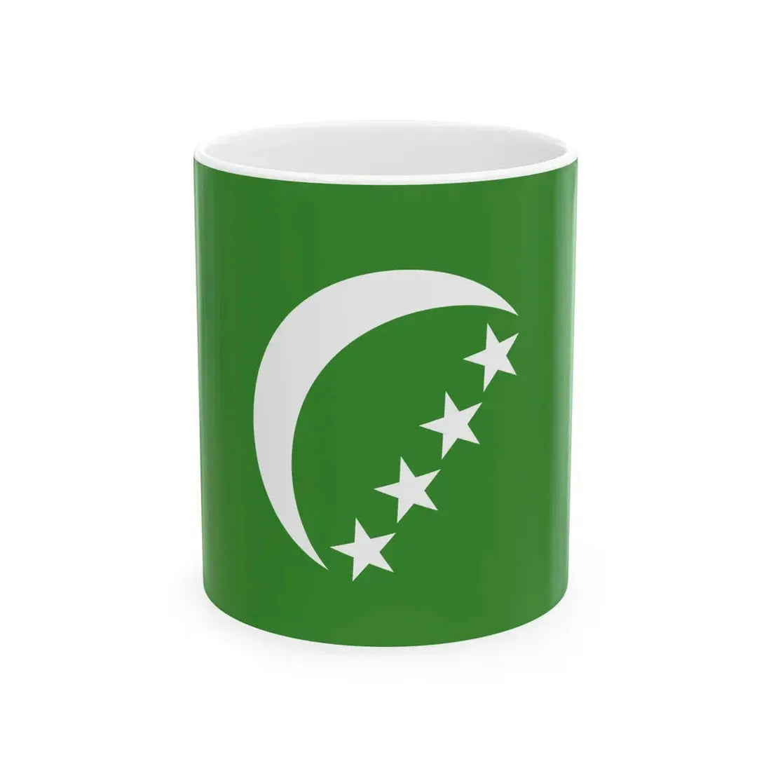 Flag of the Comoros 1978-1992 3-2 (Comoros) White Coffee Mug 11oz - Go Mug Yourself