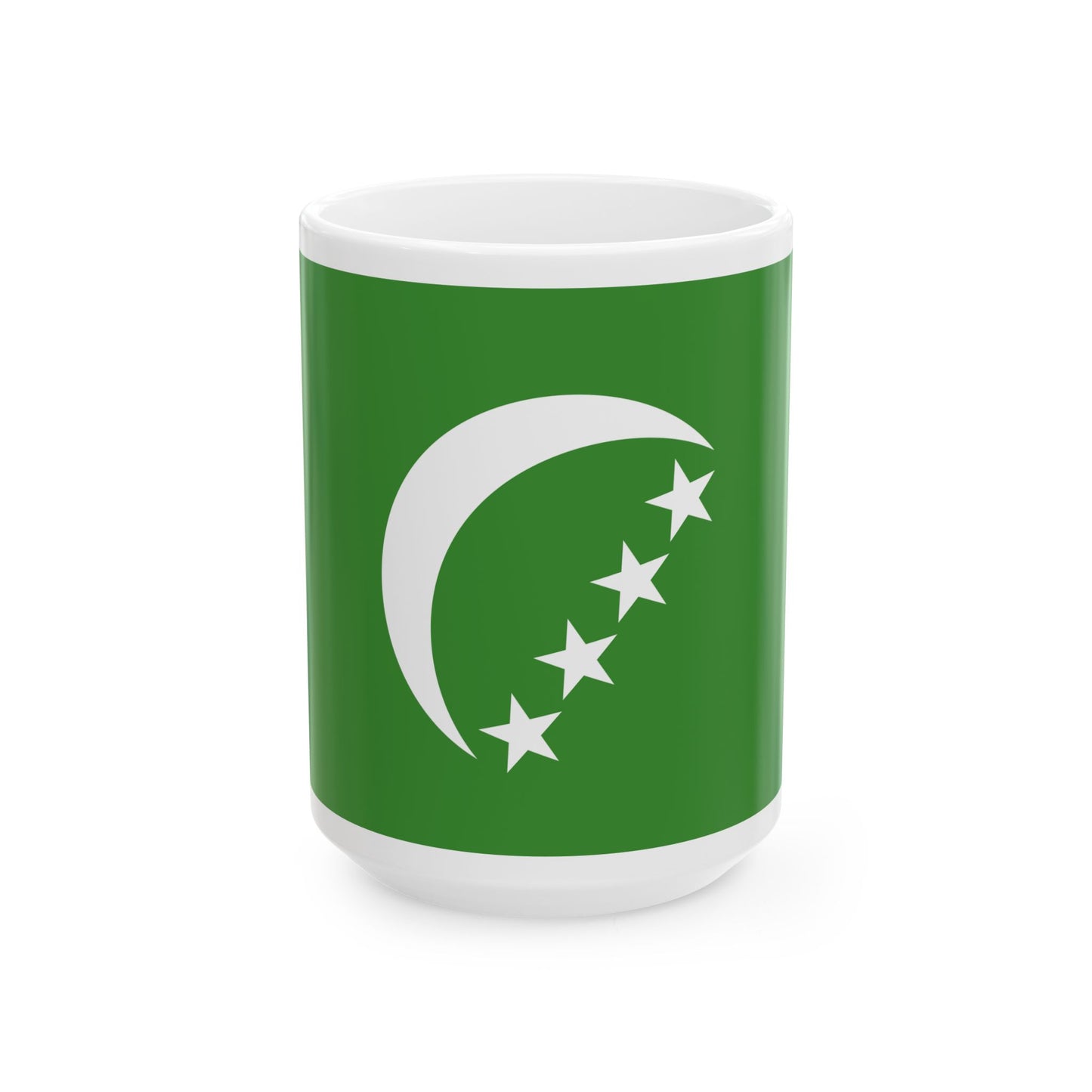 Flag of the Comoros 1978-1992 3-2 (Comoros) White Coffee Mug-15oz-Go Mug Yourself