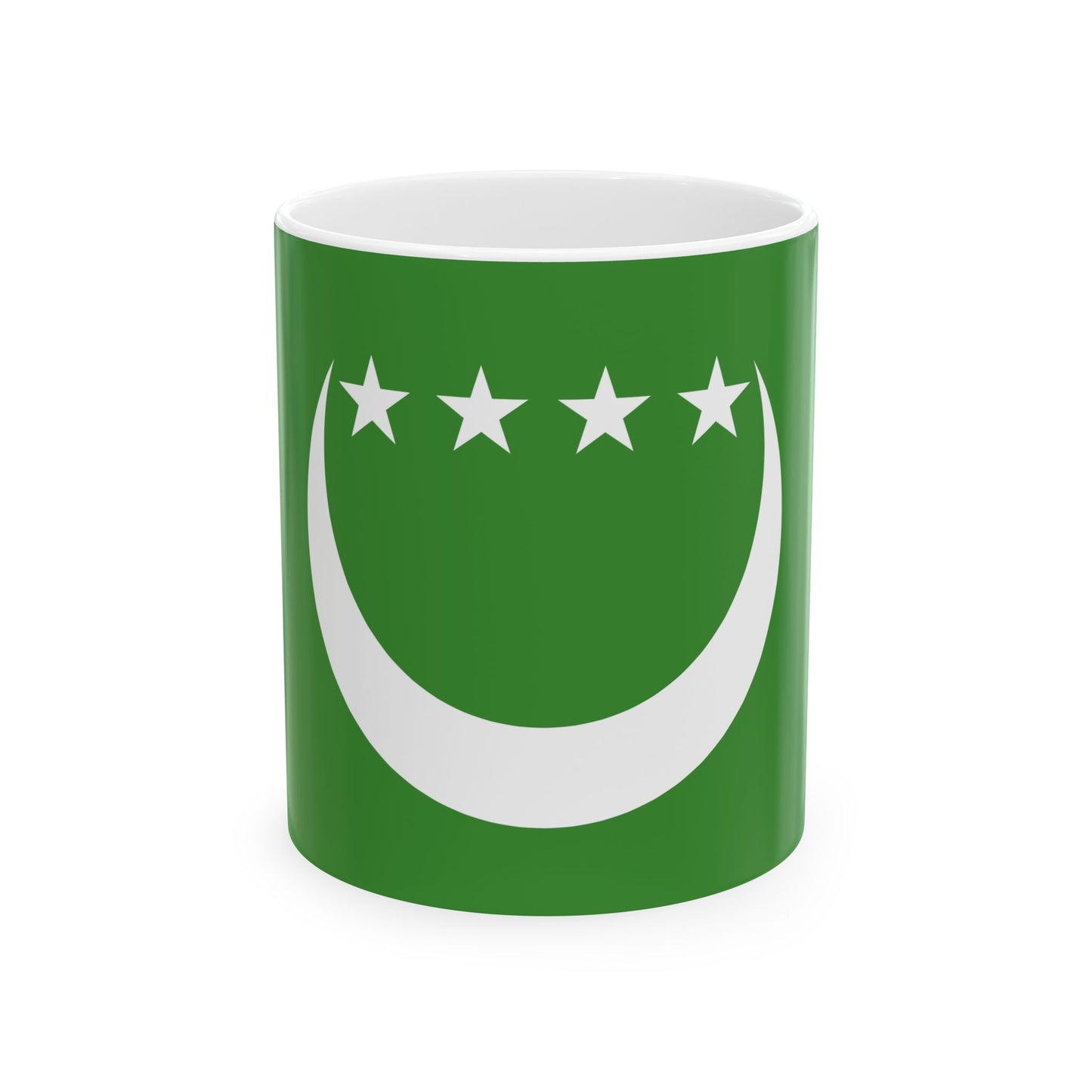 Flag of the Comoros 1992-1996 3-2 (Comoros) White Coffee Mug-11oz-Go Mug Yourself