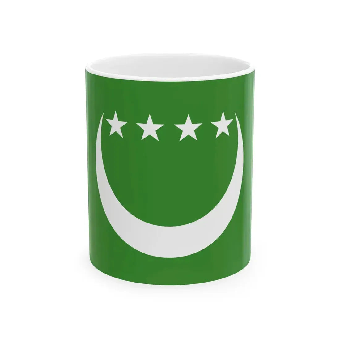 Flag of the Comoros 1992-1996 3-2 (Comoros) White Coffee Mug 11oz - Go Mug Yourself