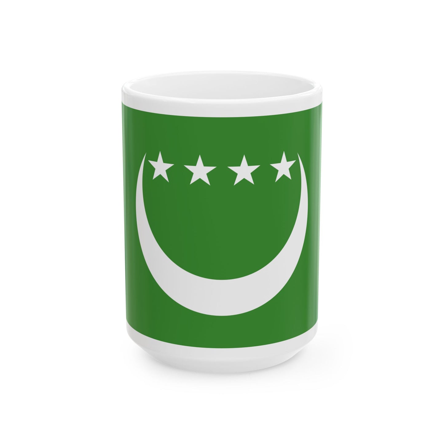 Flag of the Comoros 1992-1996 3-2 (Comoros) White Coffee Mug-15oz-Go Mug Yourself