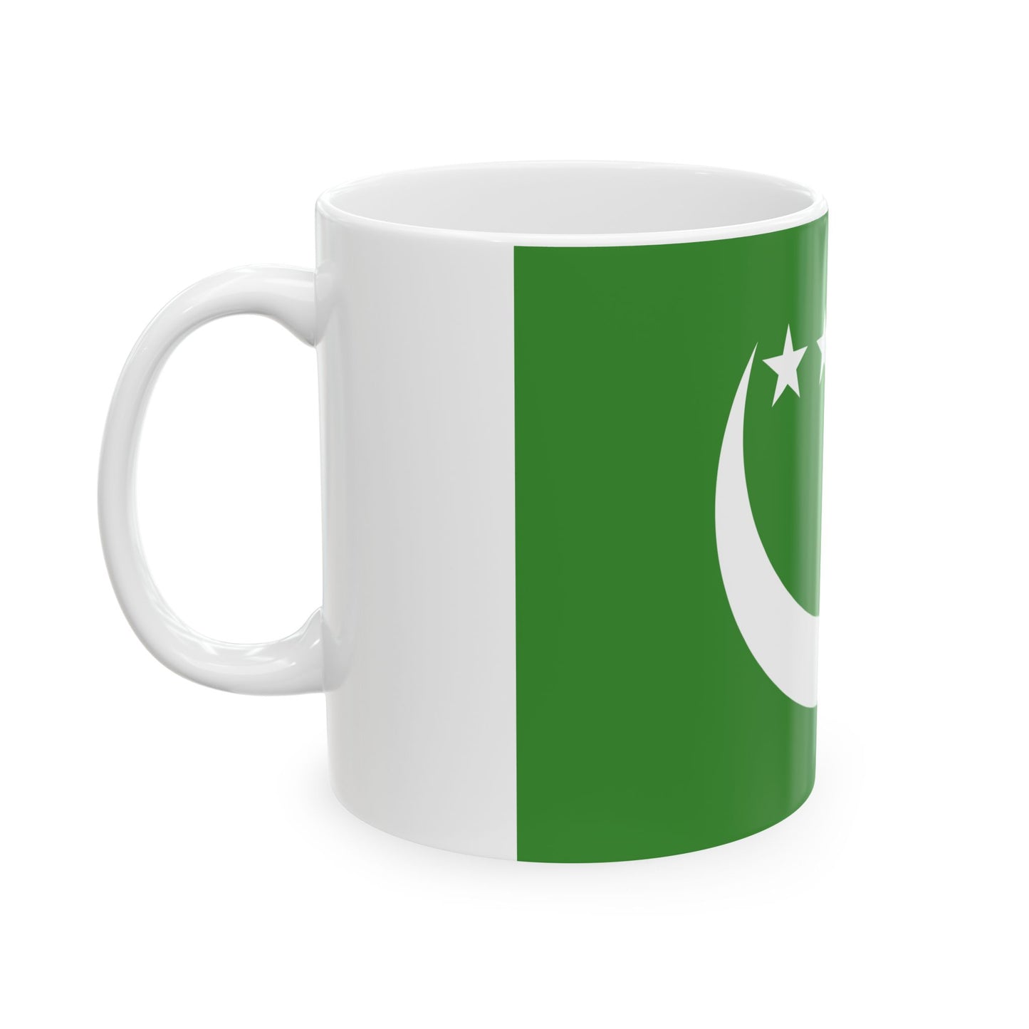 Flag of the Comoros 1992-1996 3-2 (Comoros) White Coffee Mug-Go Mug Yourself