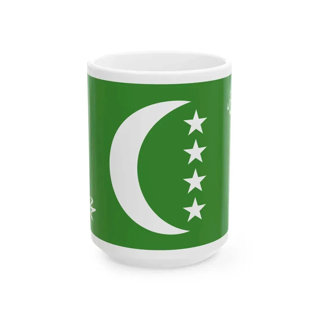 Flag of the Comoros 1996-2001 3-2 (Comoros) White Coffee Mug 15oz - Go Mug Yourself