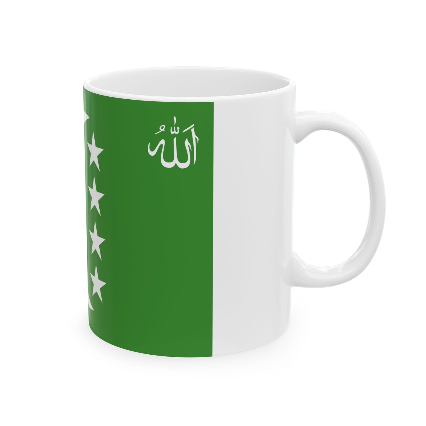 Flag of the Comoros 1996-2001 3-2 (Comoros) White Coffee Mug-Go Mug Yourself