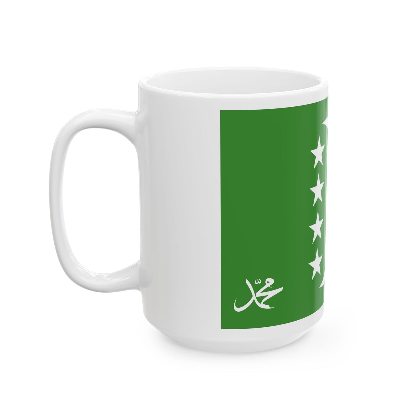 Flag of the Comoros 1996-2001 reverse 3-2 (Comoros) White Coffee Mug-Go Mug Yourself