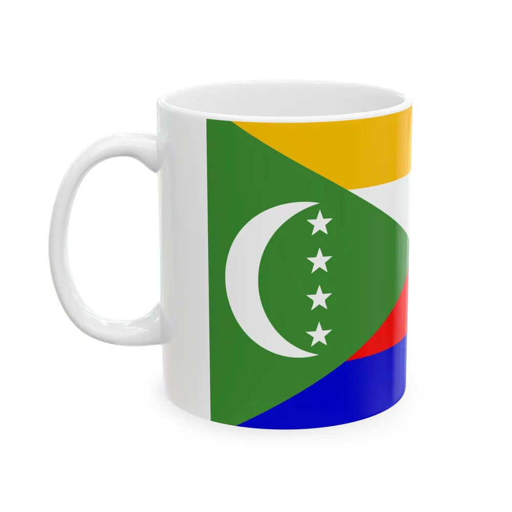 Flag of the Comoros 2001 (Comoros) White Coffee Mug - Go Mug Yourself