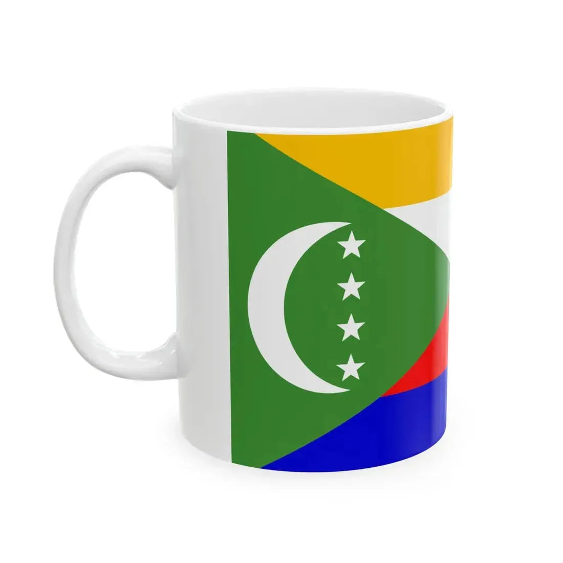 Flag of the Comoros 2001 (Comoros) White Coffee Mug - Go Mug Yourself