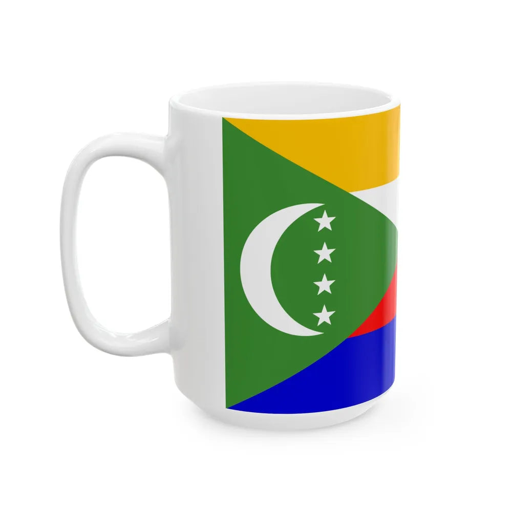 Flag of the Comoros 2001 (Comoros) White Coffee Mug - Go Mug Yourself